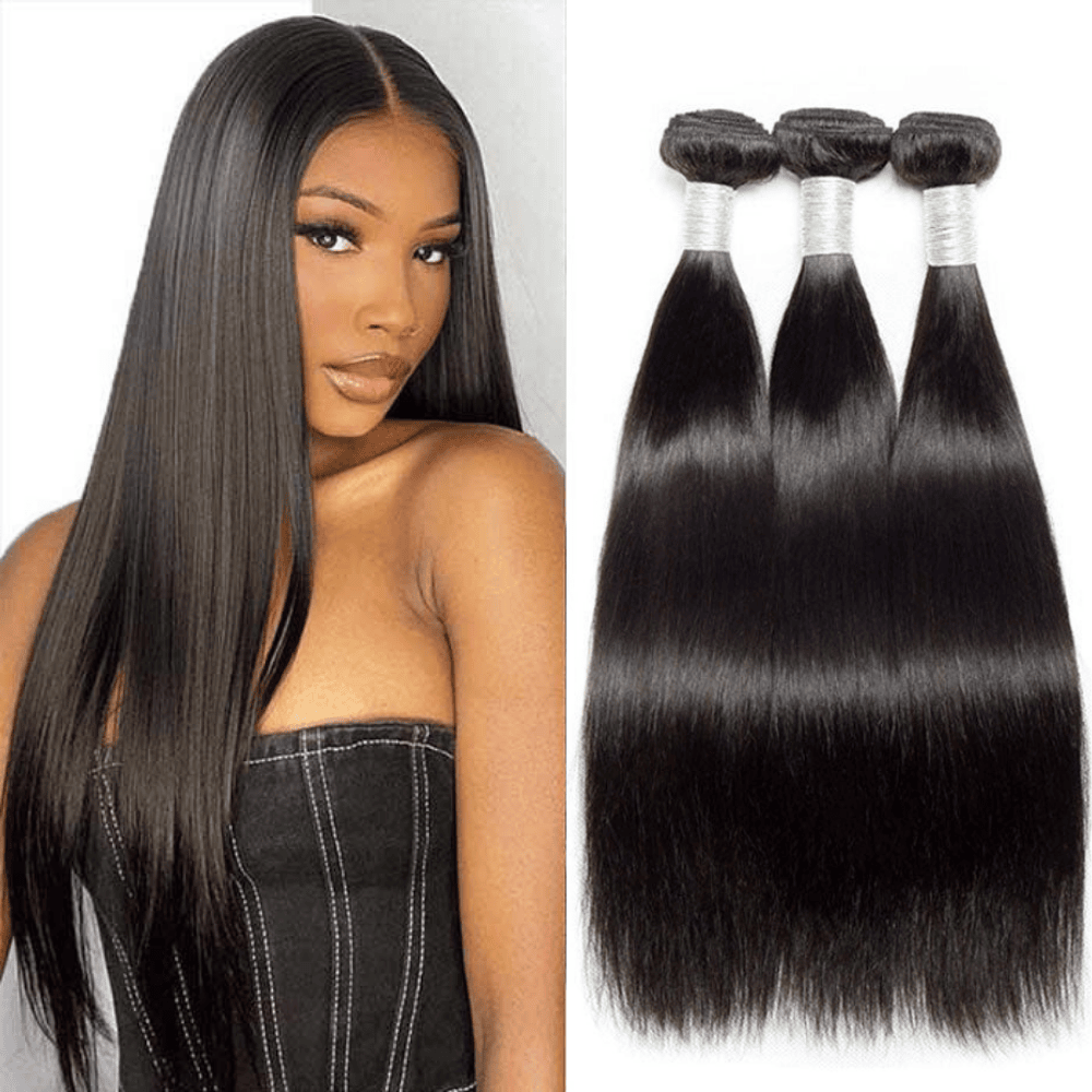 3 Bundles Precious Peruvian 100% human Hair Natural Black Straight Hair Bundles - Perismoda Hair